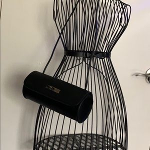 Statement Style tube Handbag bag w rubber handles